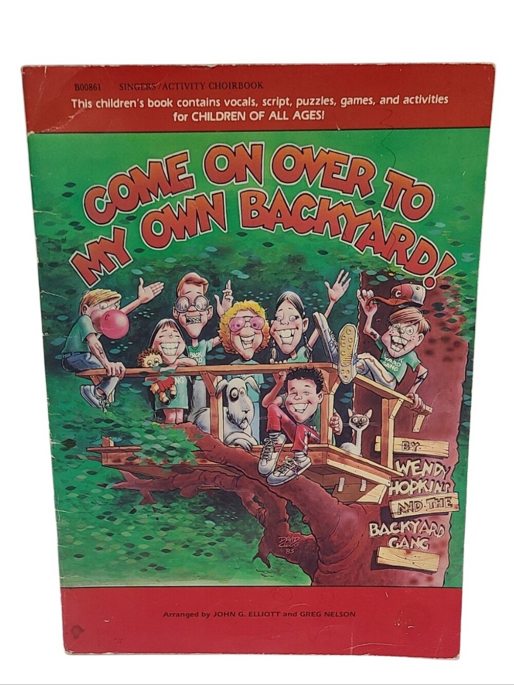Vintage 1985 Come On Over To My Own Backyard Childrens Choir Activity book